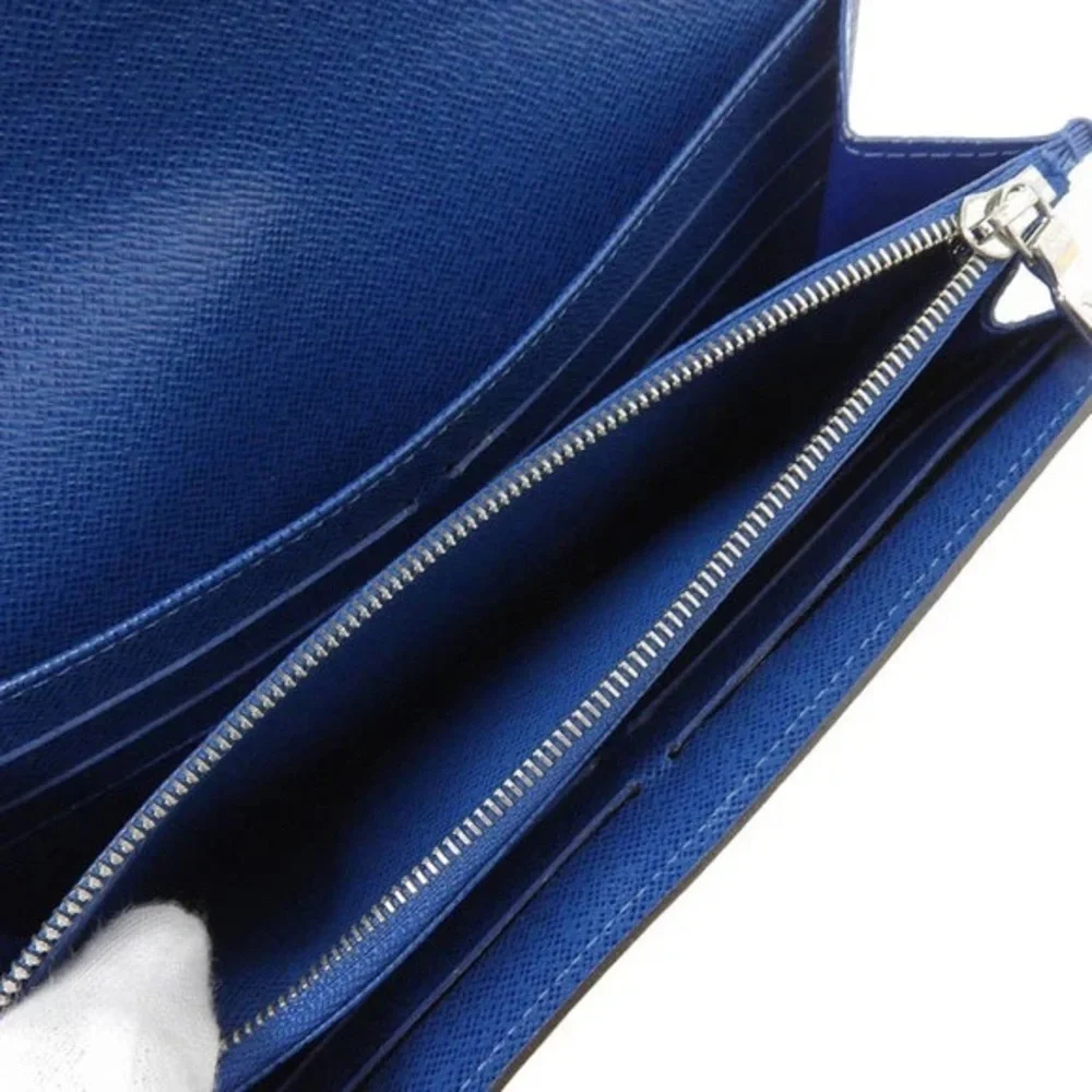 LOUIS VUITTON Epi Leather Sarah Wallet Blue Continental Flap